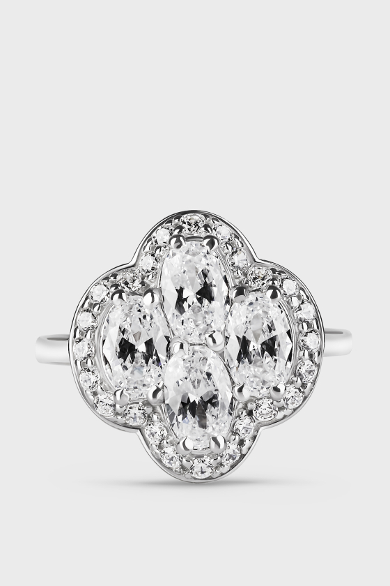 Серебряное кольцо с фианитами Руна <span>ПДК22</span>