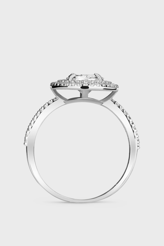 Серебряное кольцо с фианитами Камелия <span>ПДК66</span>