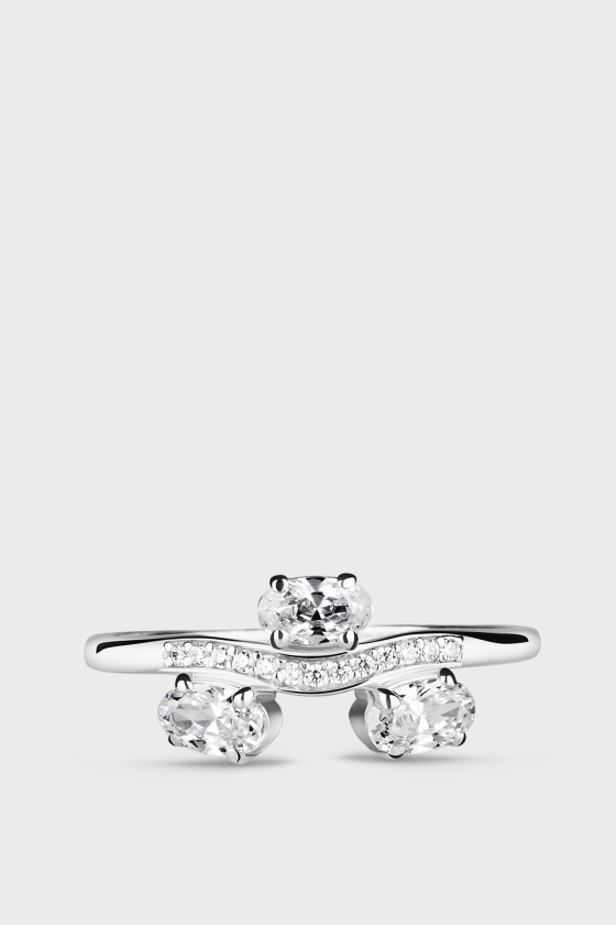 Срібна каблучка з фіанітами Виноград <span>ПДК90</span>