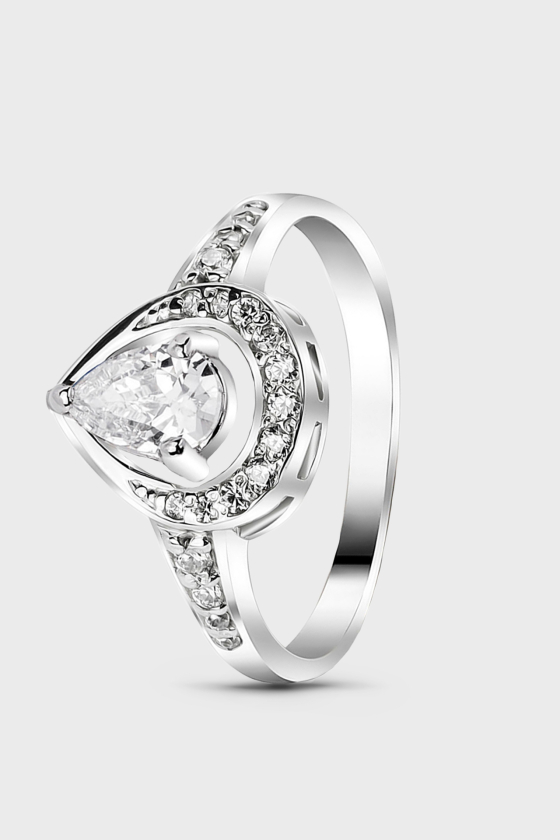 Серебряное кольцо с фианитами Амели <span>ПДК128</span>