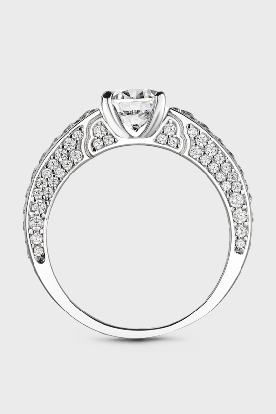 Срібна каблучка з фіанітами Ітака <span>БК102</span>
