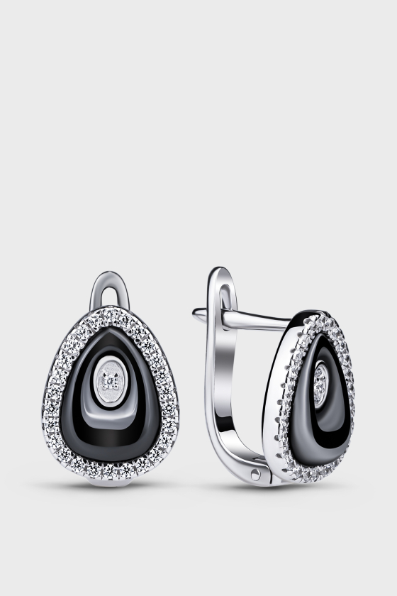 Серебряные серьги с керамикой <span>СЧ099</span>
